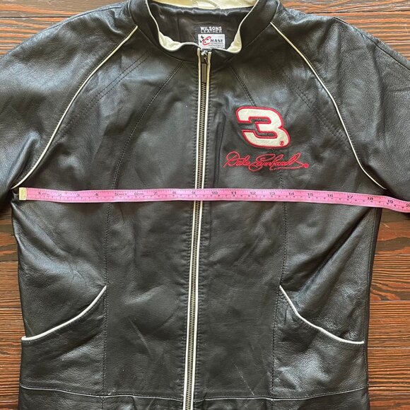 Vintage Wilson x NASCAR Dale Earnhardt Moto Jacket Size M - Picture 3 of 4